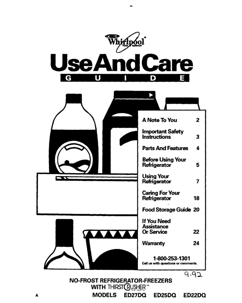 Whirlpool ED27DQ User manual