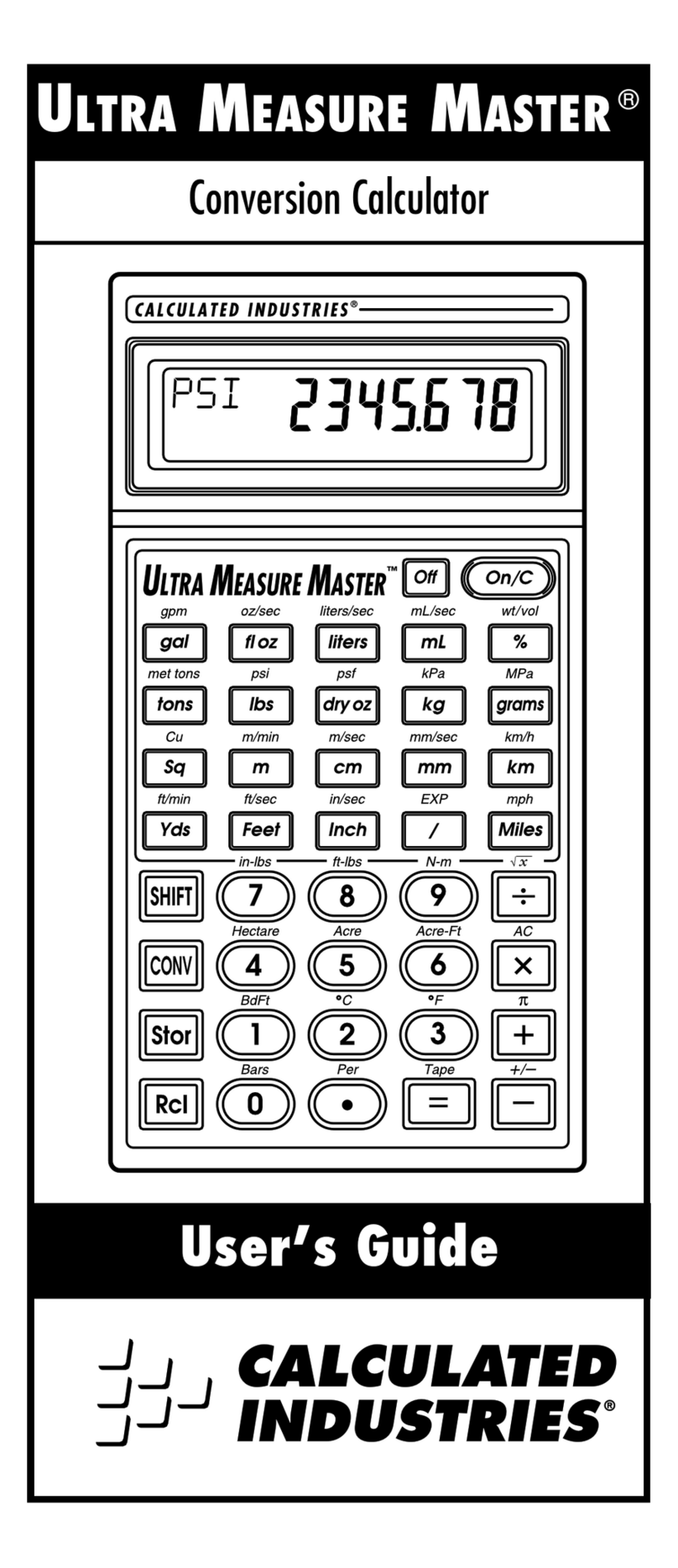 Calculated Industries Ultra Measure Master user guide
