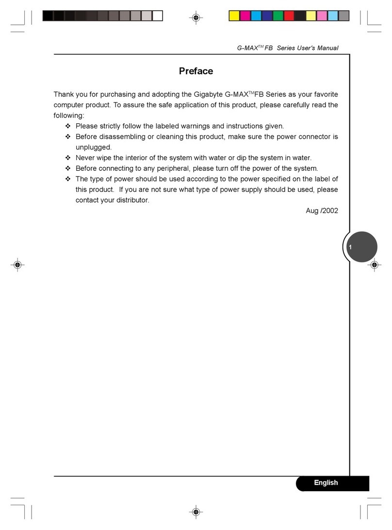 Gigabyte G-MAX FB User manual