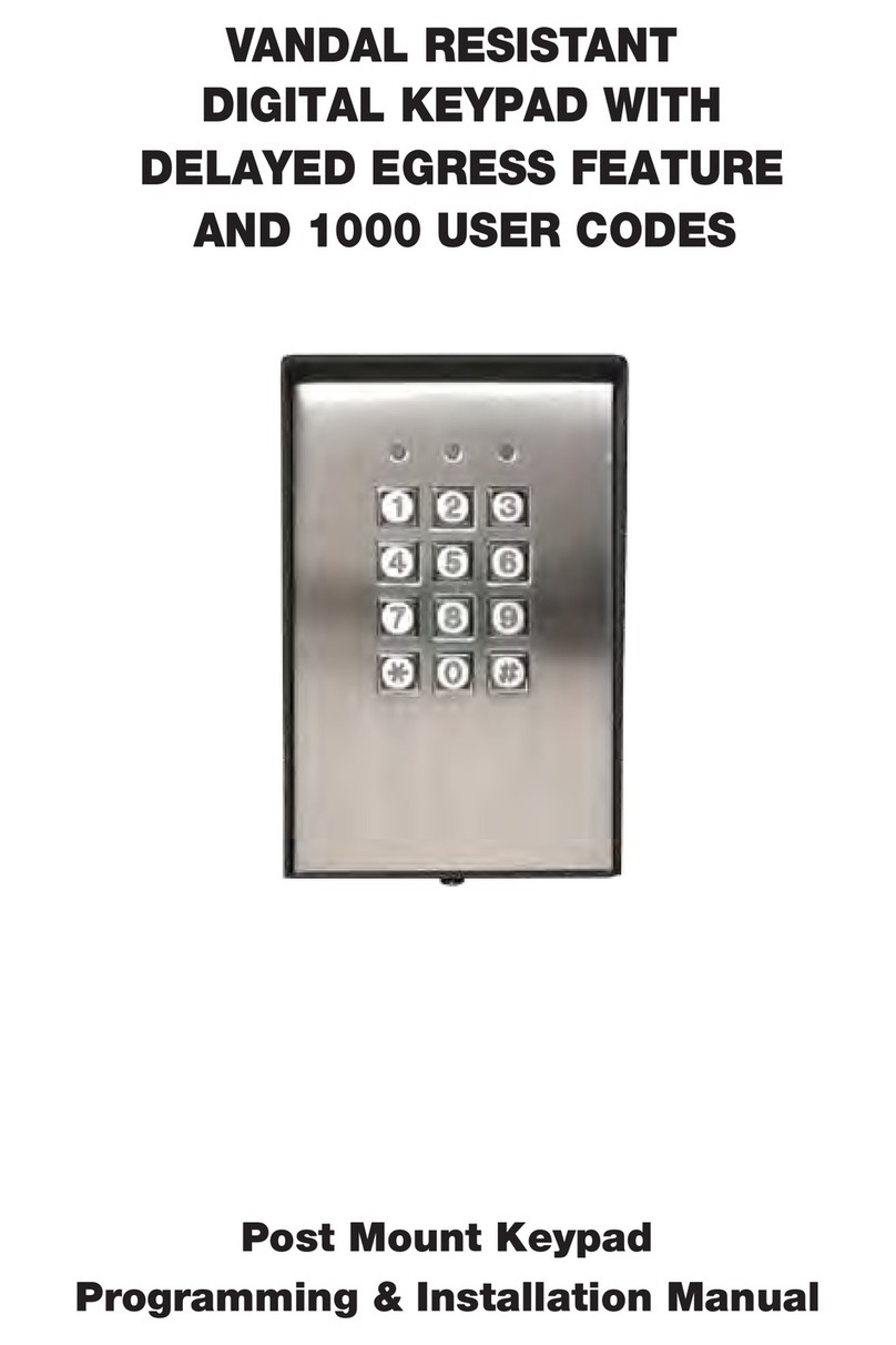 All Security Equipment ASE-KP1000EGRESS Programming & installation manual