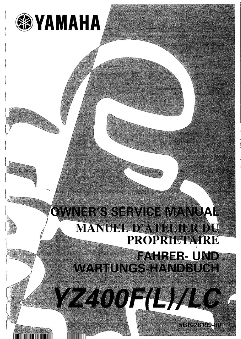 Yamaha YZ400FL User manual Yamaha YZ400FL User manual