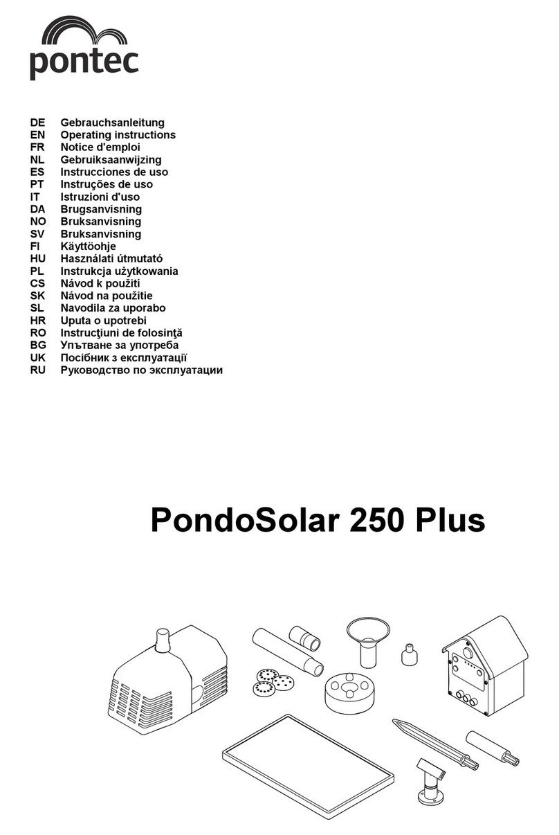 Pontec PondoSolar 250 Plus operating instructions Pontec PondoSolar 250 Plus operating instructions