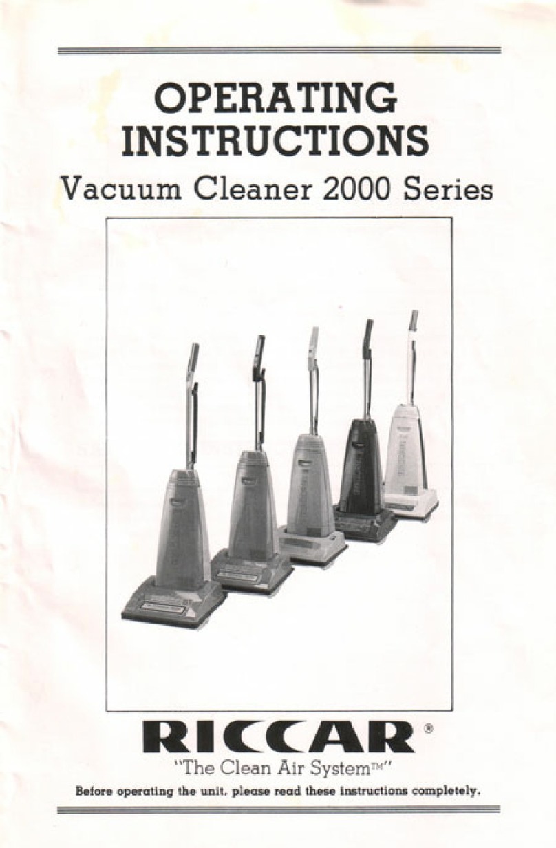 Riccar 2000 Series operating instructions