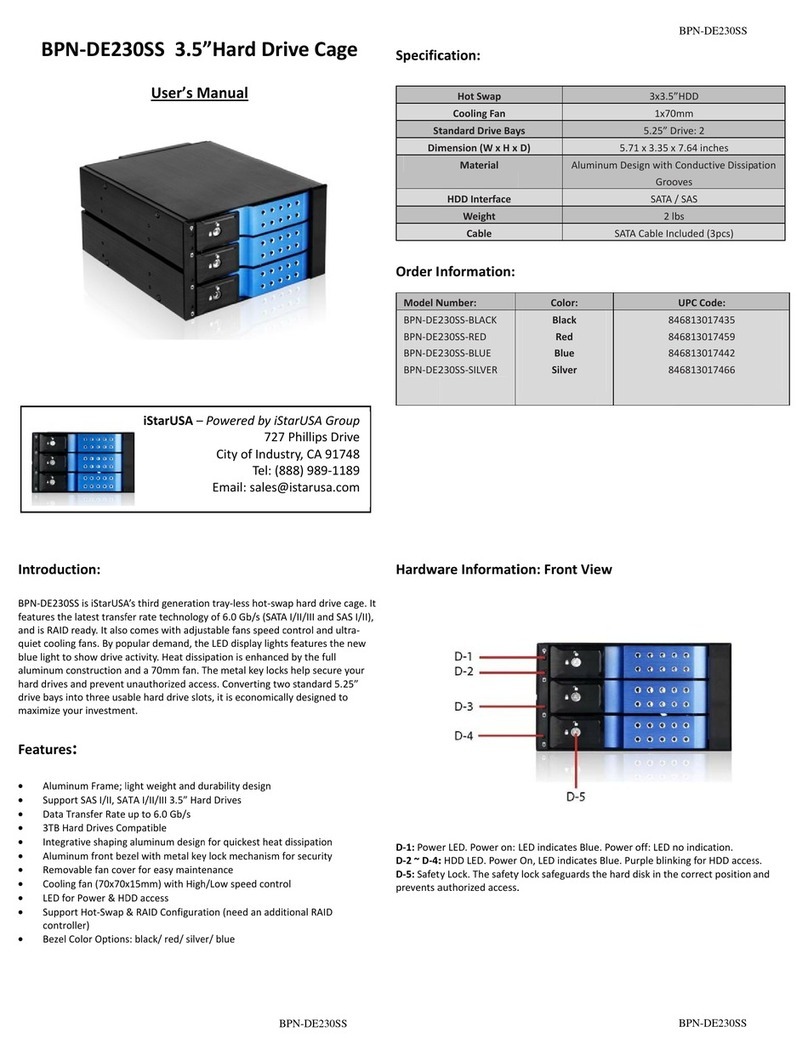 iStarUSA BPN-DE230SS User manual iStarUSA BPN-DE230SS User manual