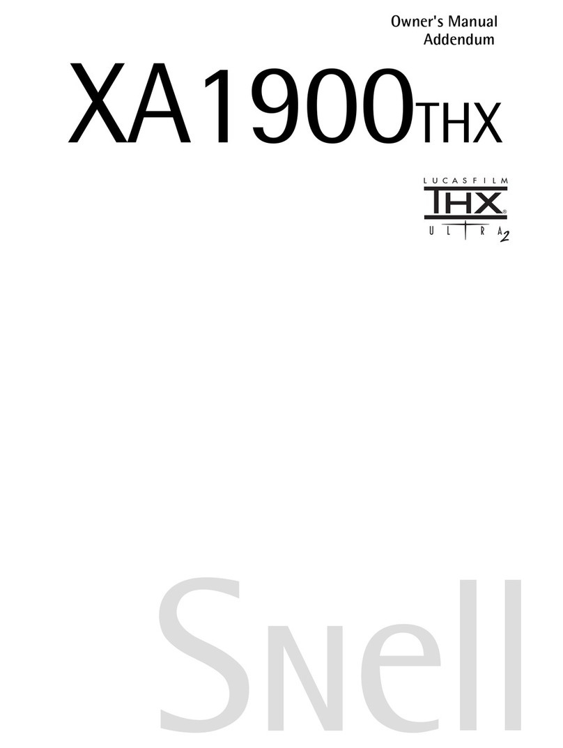 Snell XA1900THX owner's manual