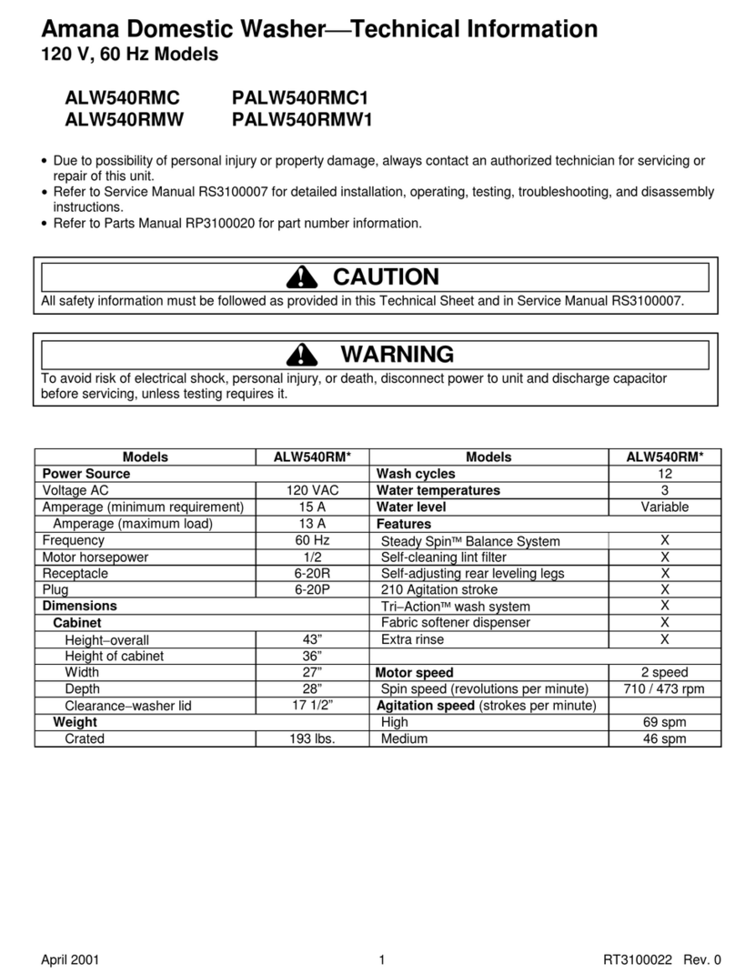 Amana ALW540RMC technical information
