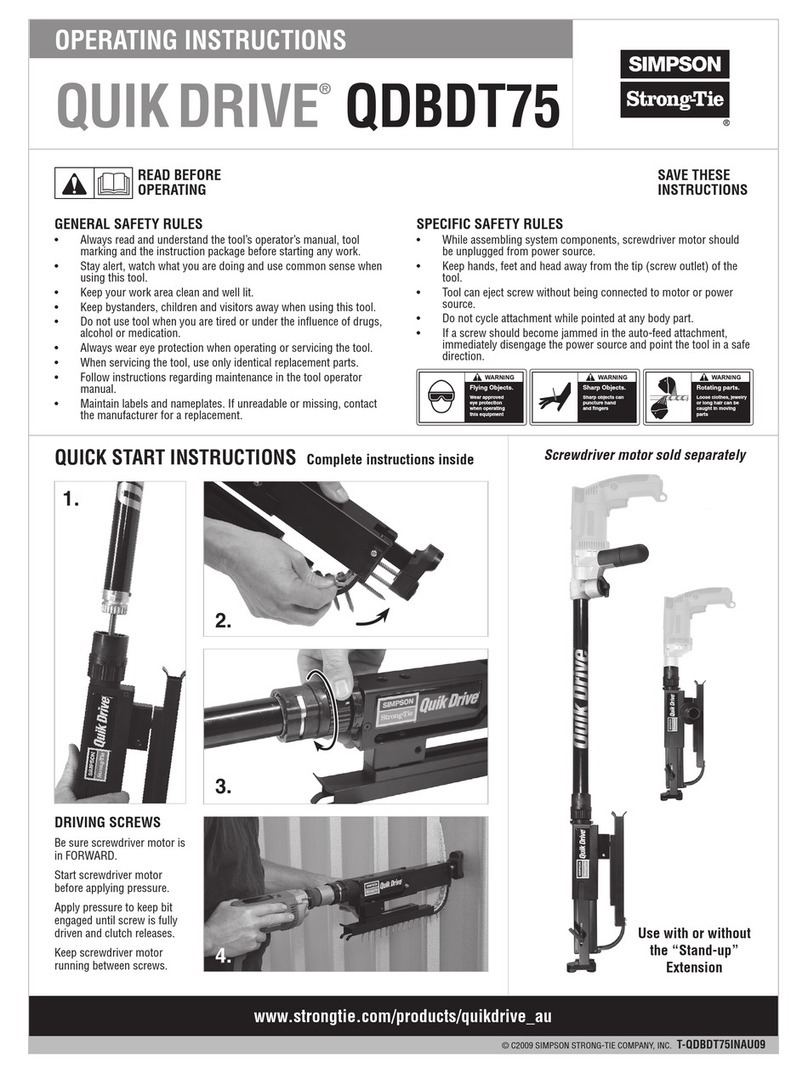 Simpson QUIK DRIVE QDBDT75 User manual