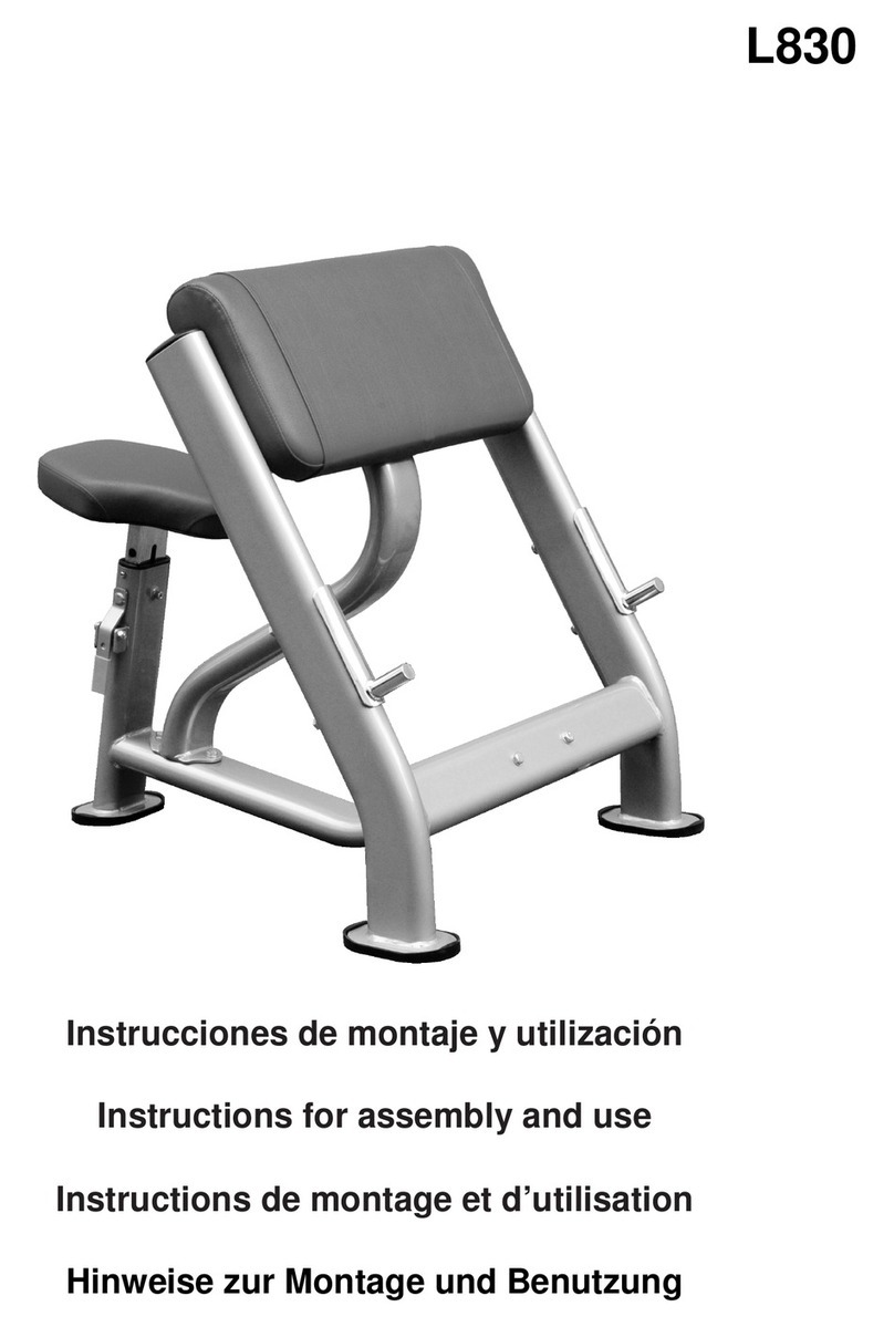 BH FITNESS L830 Instructions for assembly and use