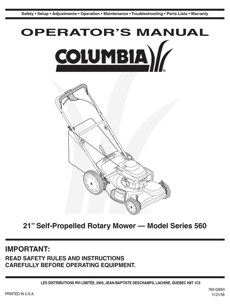 Columbia 560 Series Operator's manual