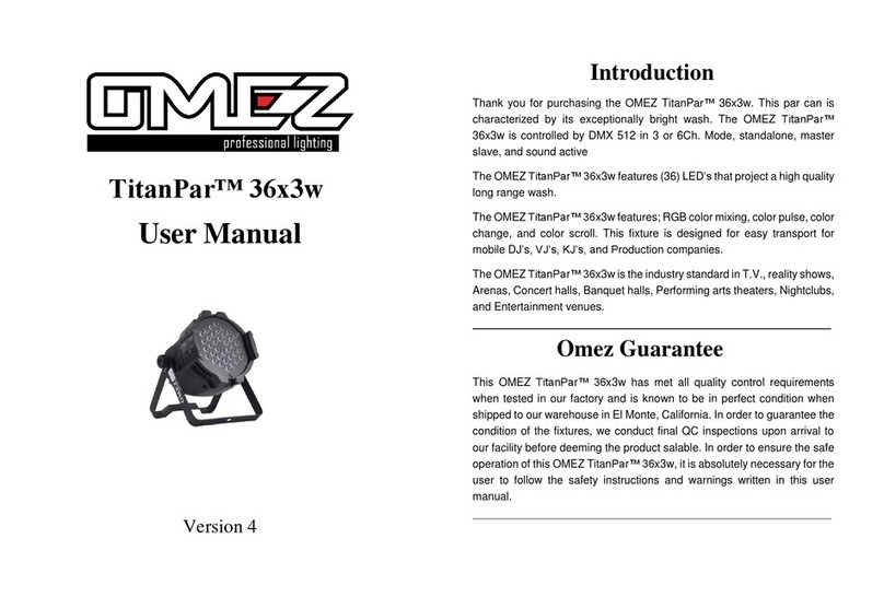OMEZ LIGHTING TitanPar36x3w user manual