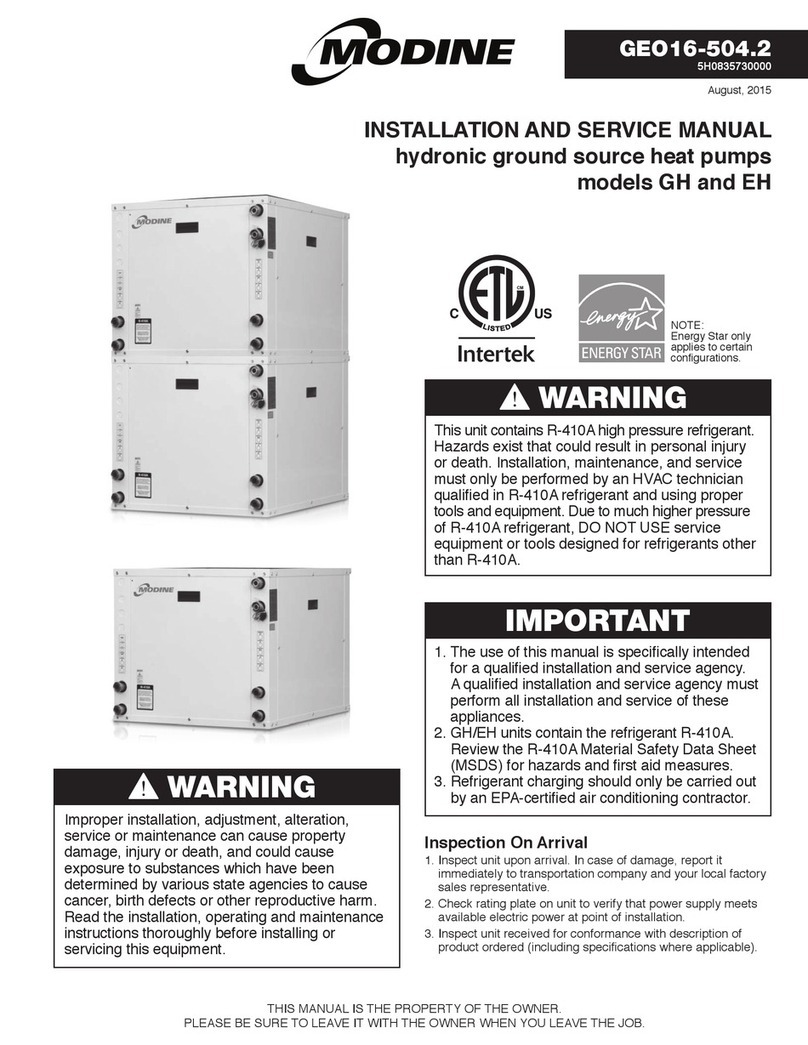 Modine Manufacturing 36 Installation and service manual Modine Manufacturing 36 Installation and service manual