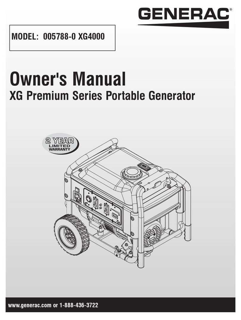 Generac Power Systems 005788-0 XG4000 User manual