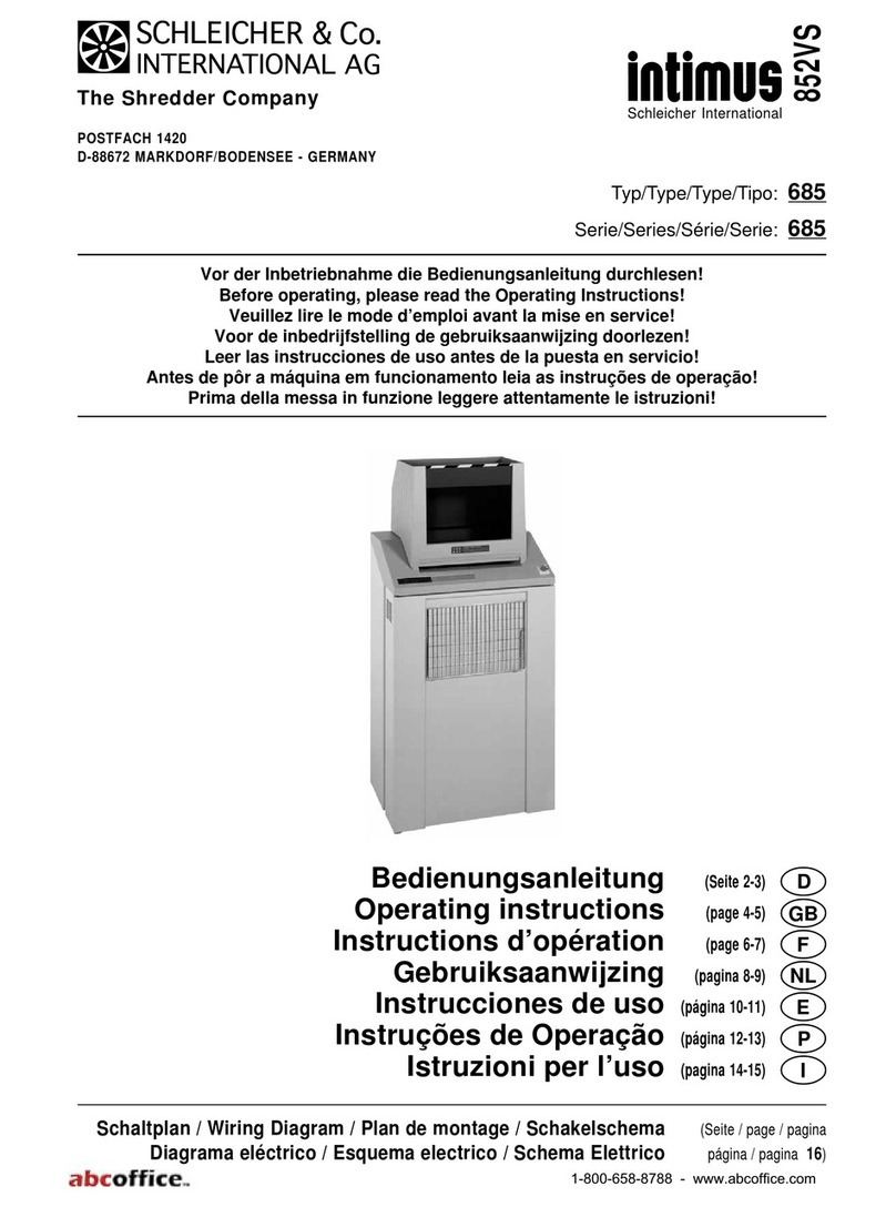 Schleicher INTIMUS 852VS User manual