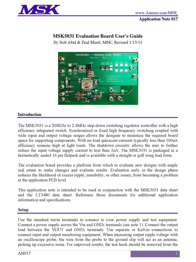 MSK MSK5031 user guide
