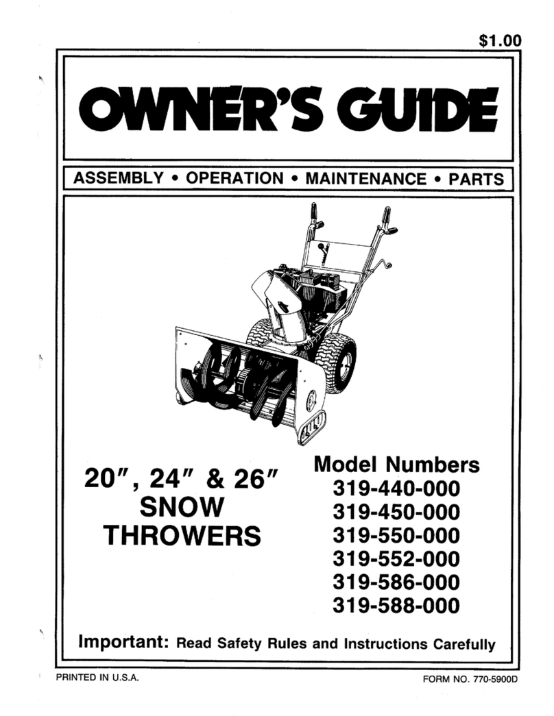 MTD 319-440-000 Assembly, operating, and maintenance  instructions