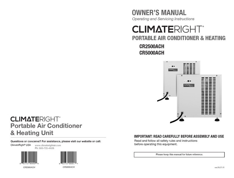 ClimateRight CR2500ACH User manual