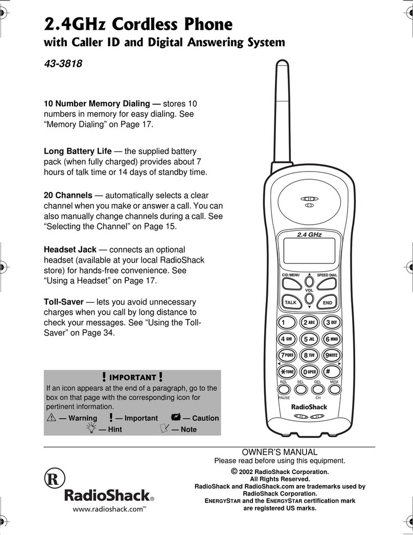 Radio Shack 43-3818 User manual