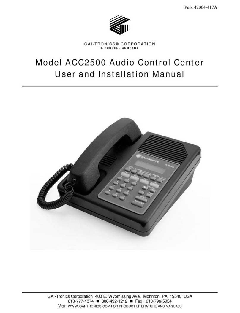 GAI-Tronics ACC2500 User and installation manual