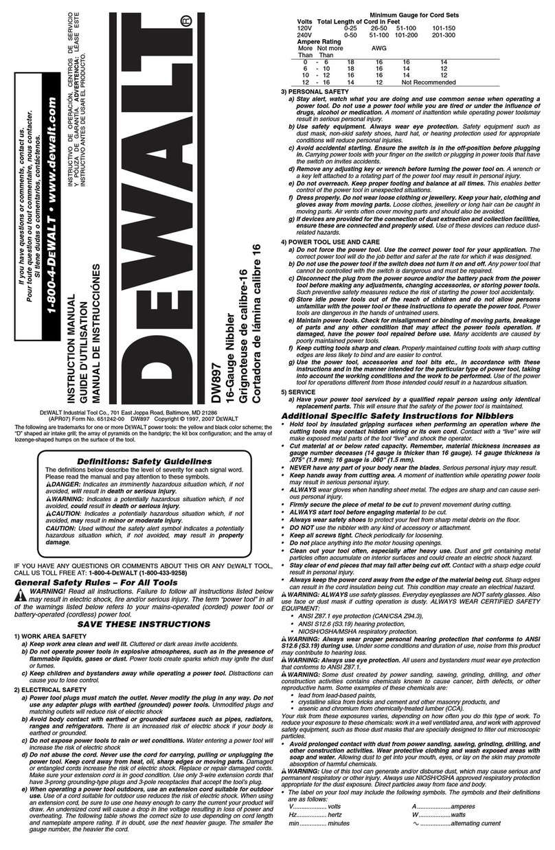 DeWalt DW897 User manual