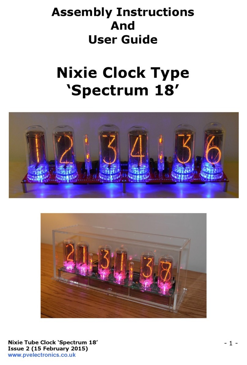 Nixie Clock Spectrum 18 Assembly instructions and user guide
