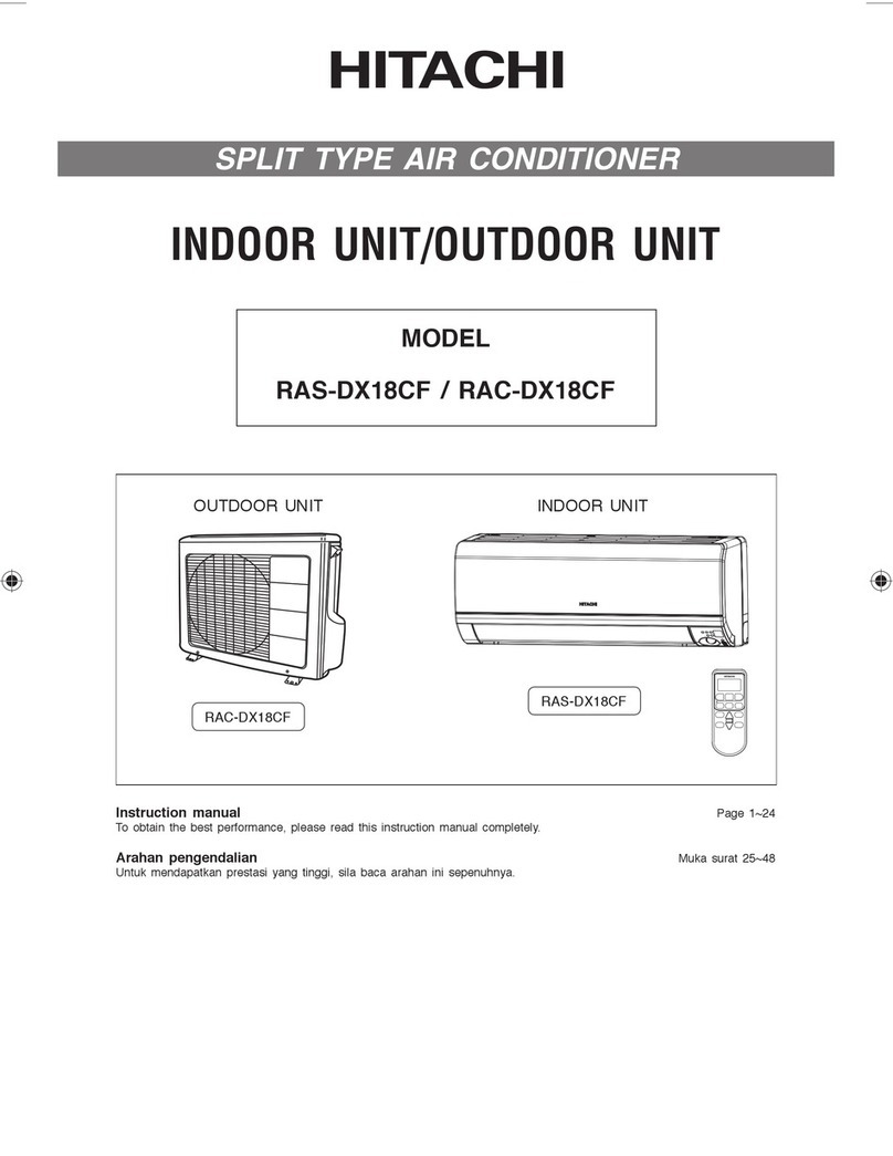 Hitachi RAS-DX18CF User manual