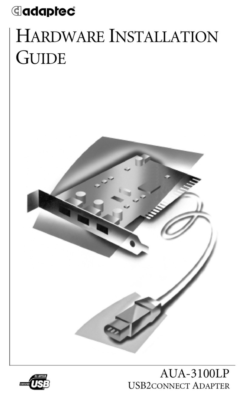 Adaptec AUA-3100LP Manual