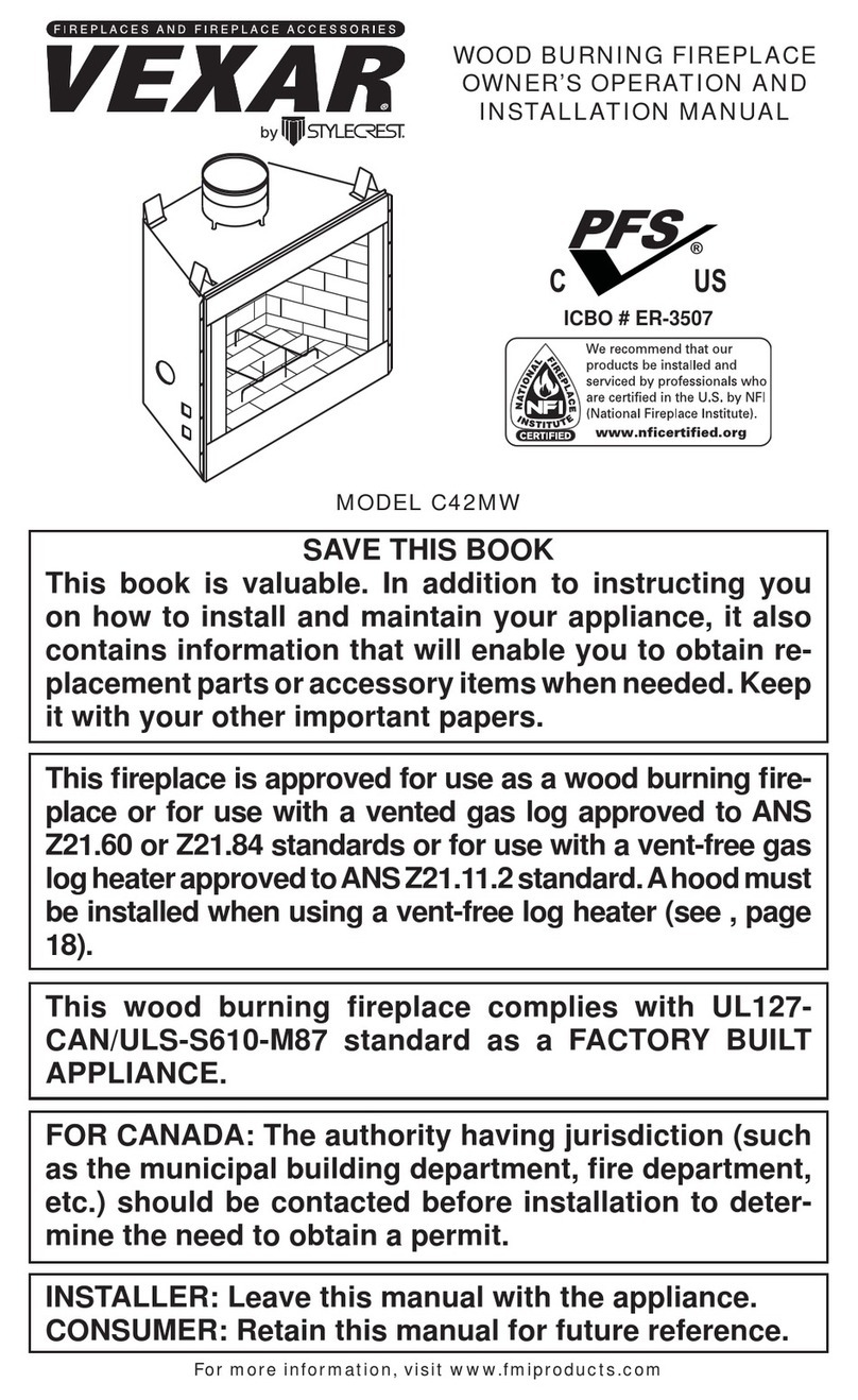 Vexar C42MW OWNER'S OPERATION AND INSTALLATION MANUAL Vexar C42MW OWNER'S OPERATION AND INSTALLATION MANUAL