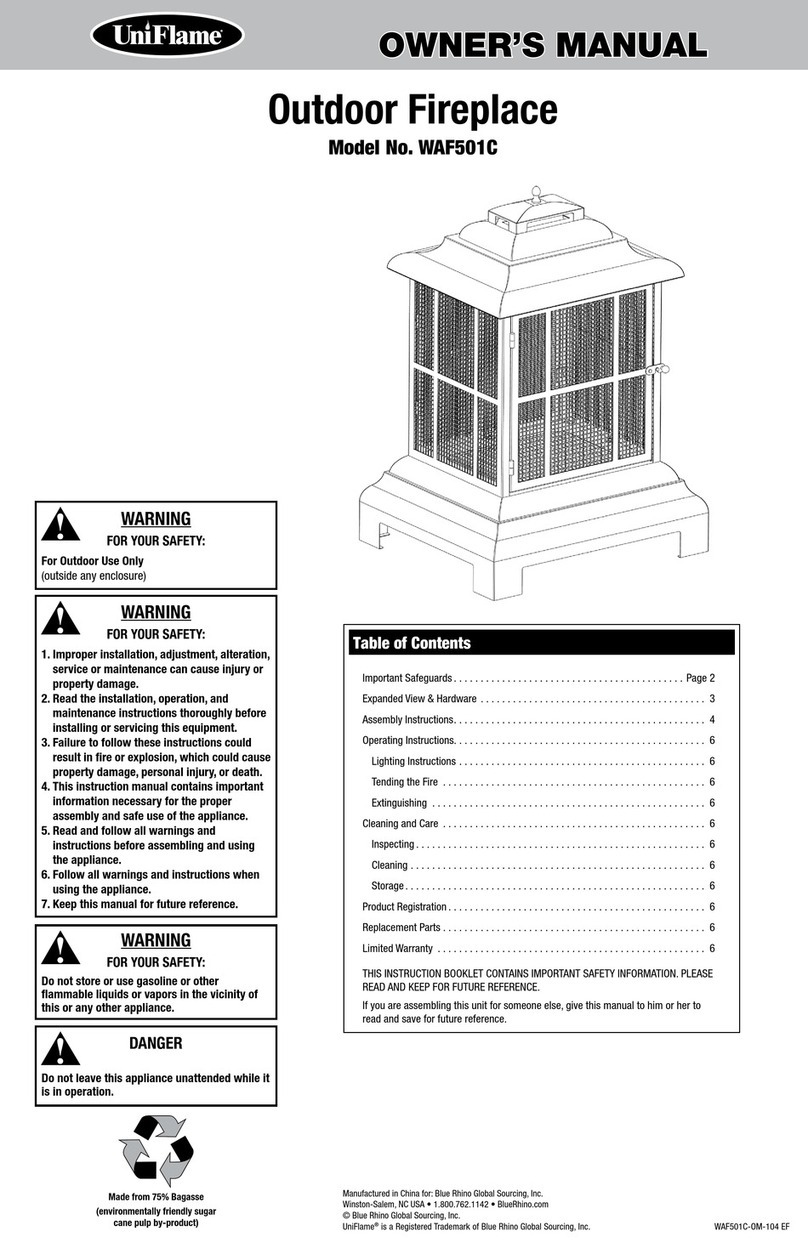 Uniflame WAF501C User manual