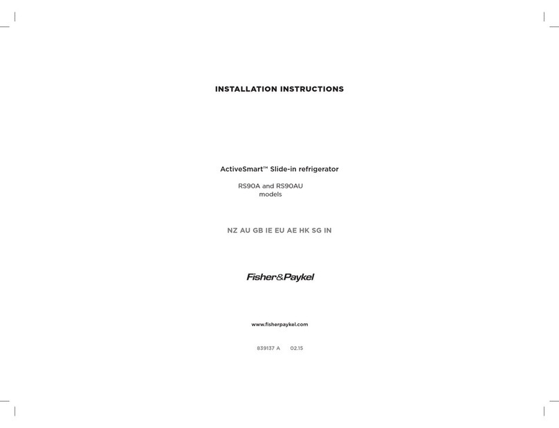 Fisher & Paykel RS90A installation instructions