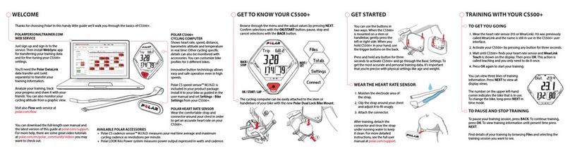 Polar Electro CS500+ Getting started guide