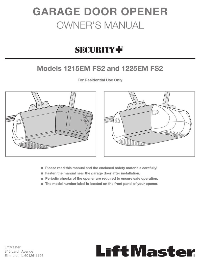 Chamberlain FS2 Security+ User manual Chamberlain FS2 Security+ User manual