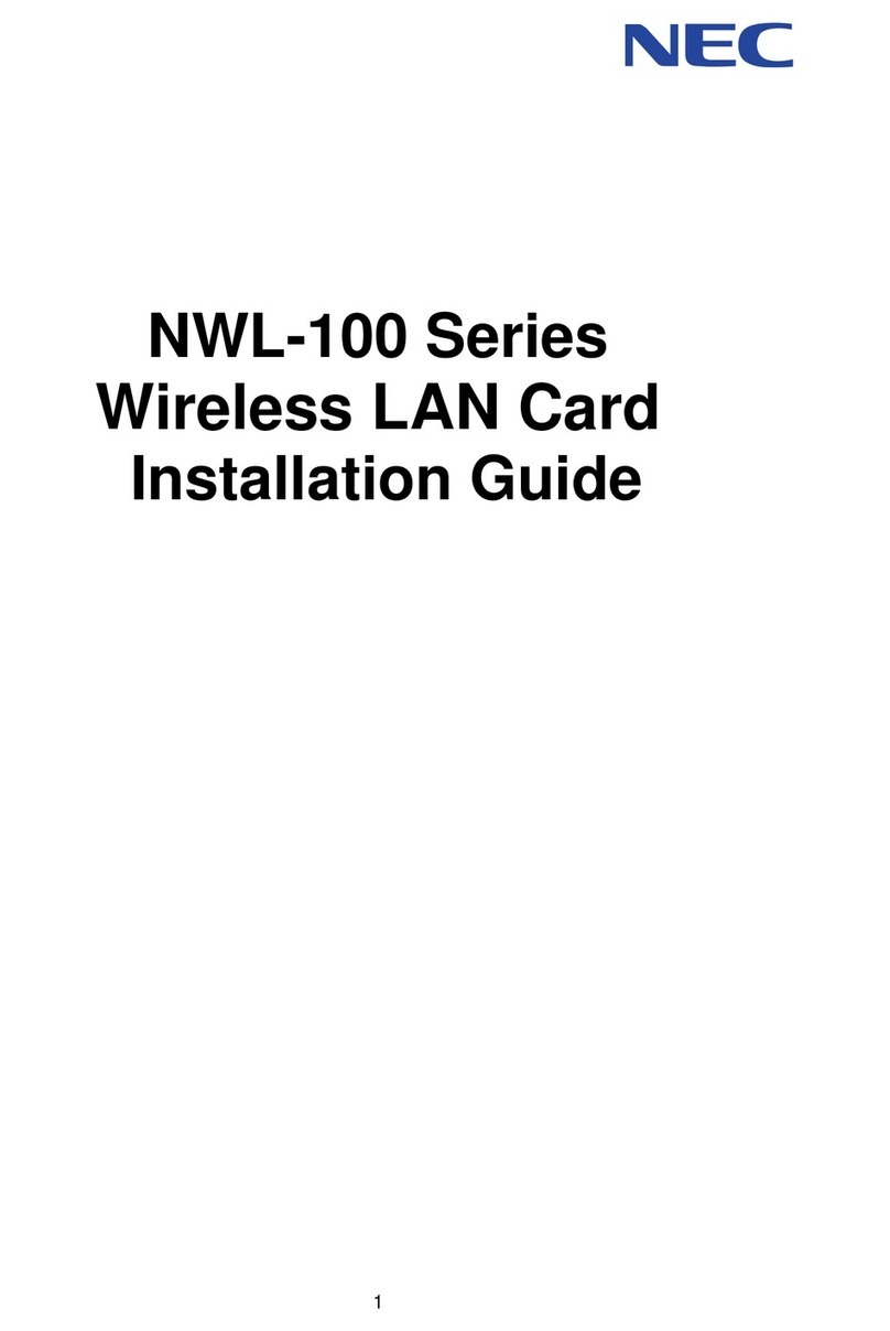 NEC NWL-100 Series User manual