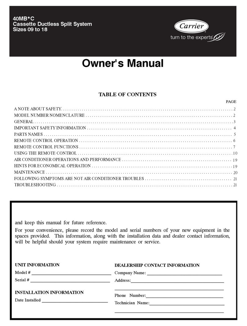 Carrier 40MBxC Series User manual