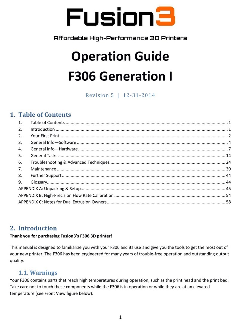 Fusion3 Design F306 Generation I Operation guide