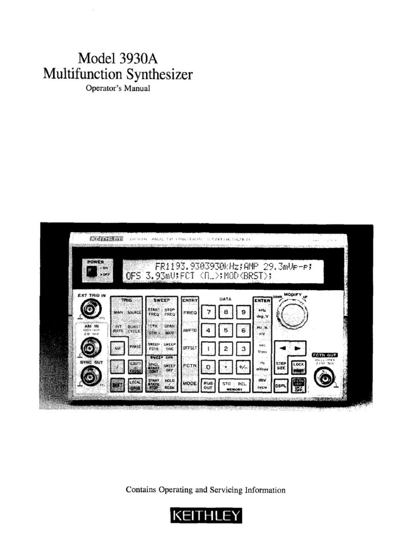 Keithley 3930A User manual