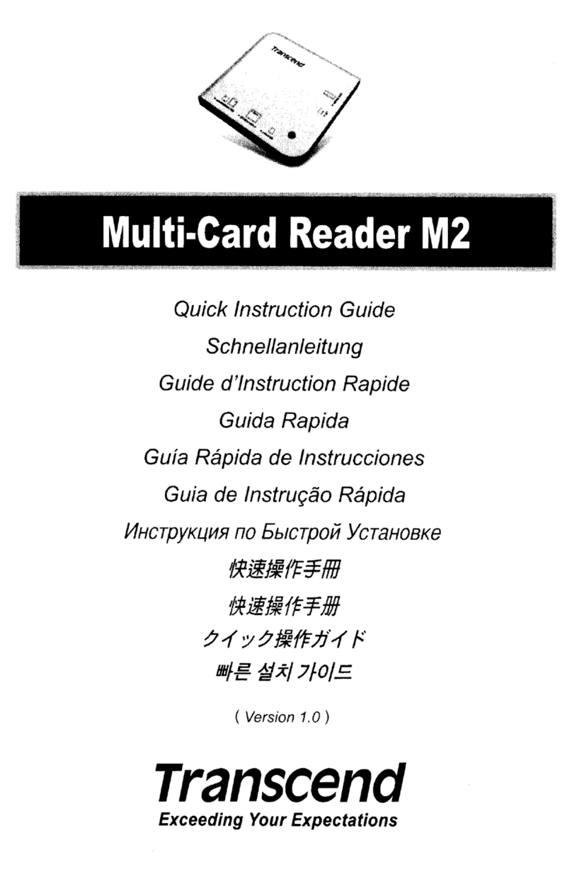 Transcend m2 Quick instruction guide