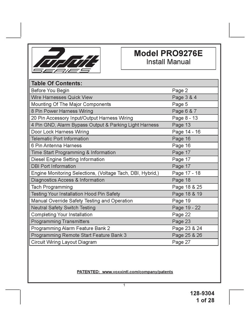 Voxx PRO9276E Pursuit Series Manual