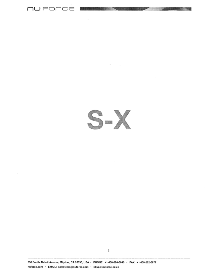NuForce S-X User manual