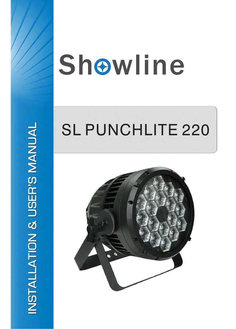Showline SL PUNCHLITE 220 Installation and user manual