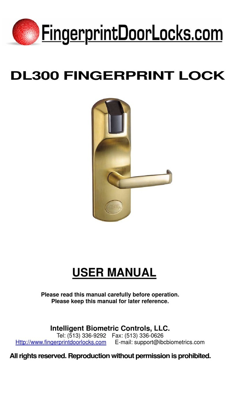 Intelligent Biometric Controls DL300 user manual