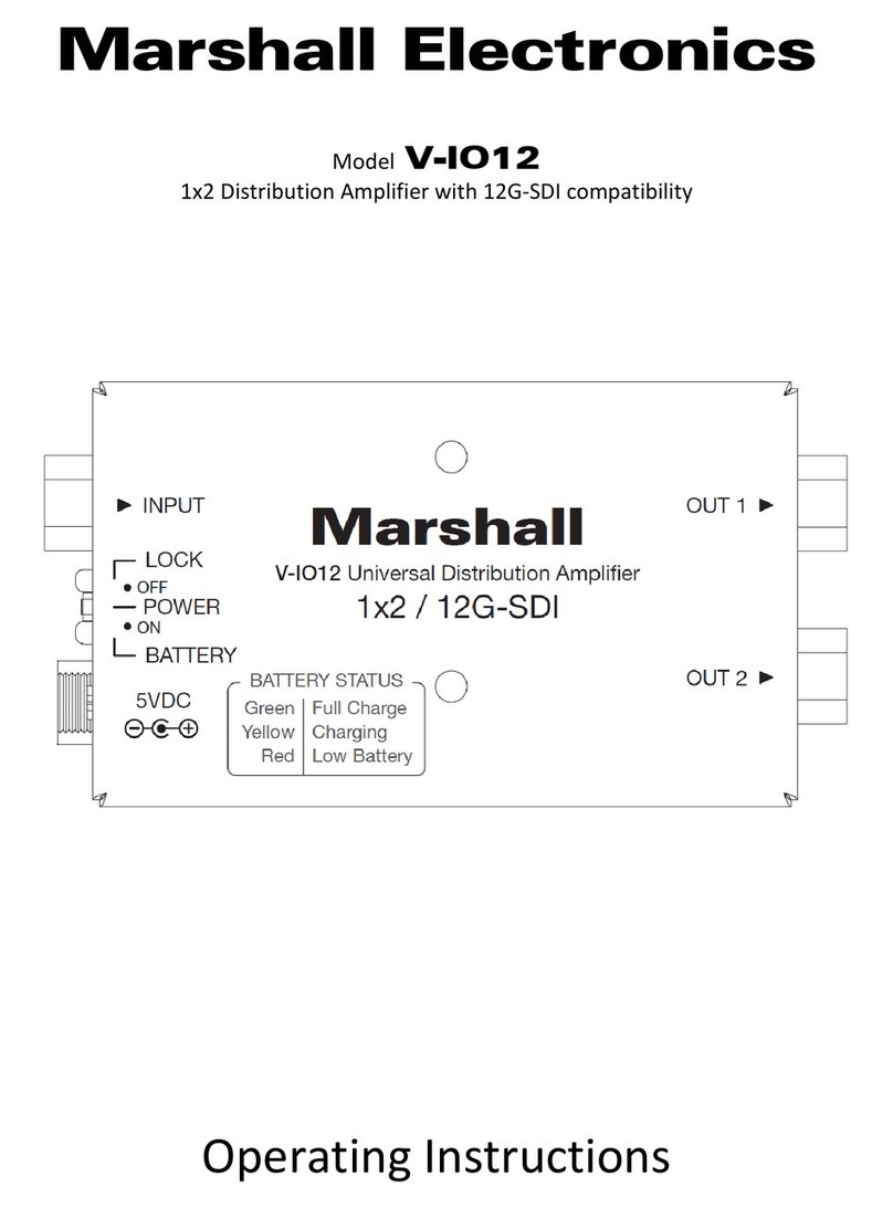 Marshall Electronics V-IO12 User manual Marshall Electronics V-IO12 User manual