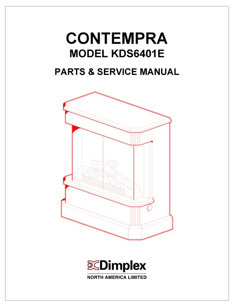 Dimplex contempra ef KDS6401E Quick start guide Dimplex contempra ef KDS6401E Quick start guide