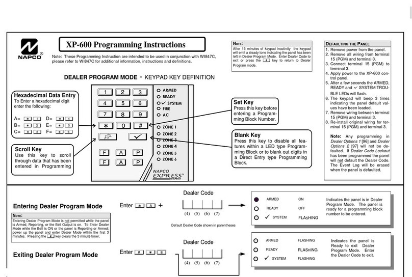 NAPCO EXPRESS XP-600 Installation manual NAPCO EXPRESS XP-600 Installation manual