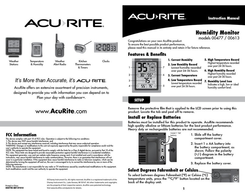 ACU-RITE 00477 instruction manual