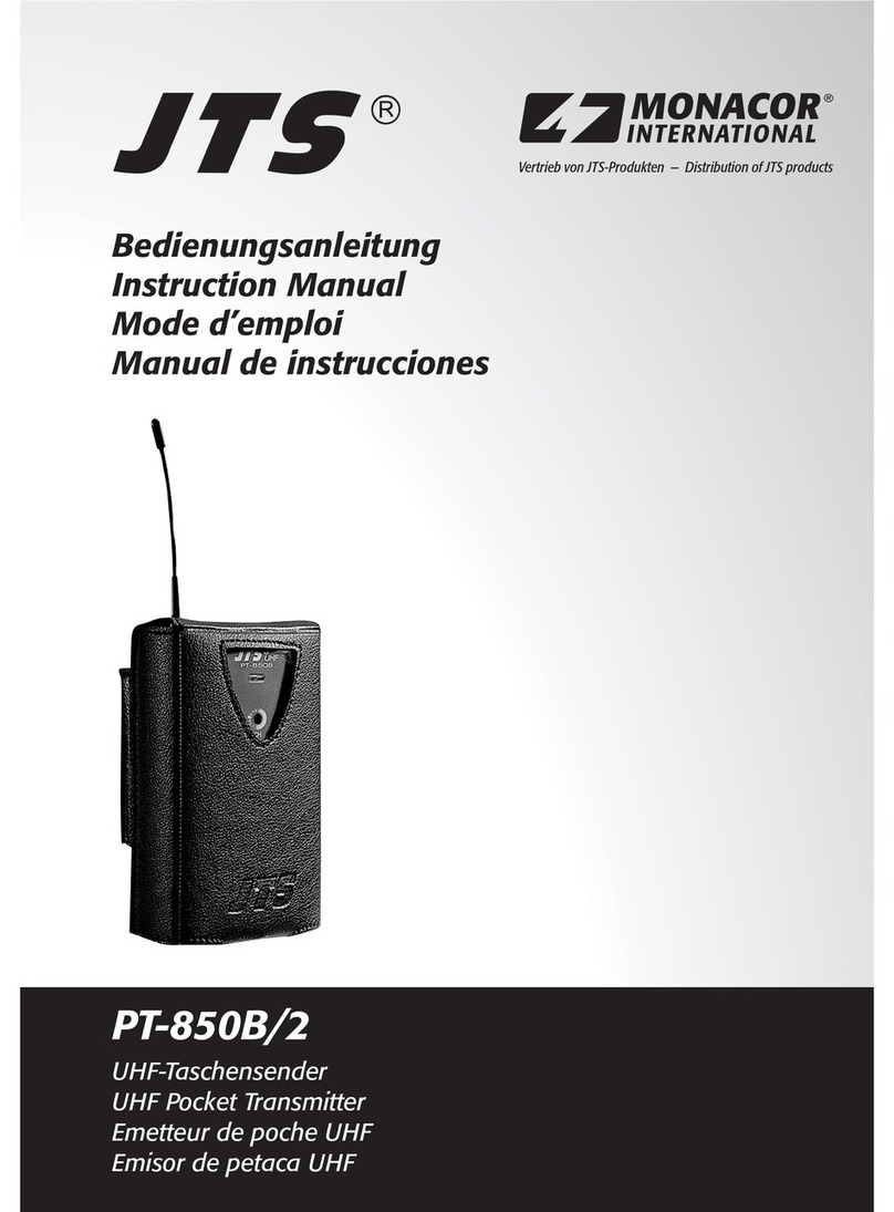 JTS PT-850B/2 instruction manual