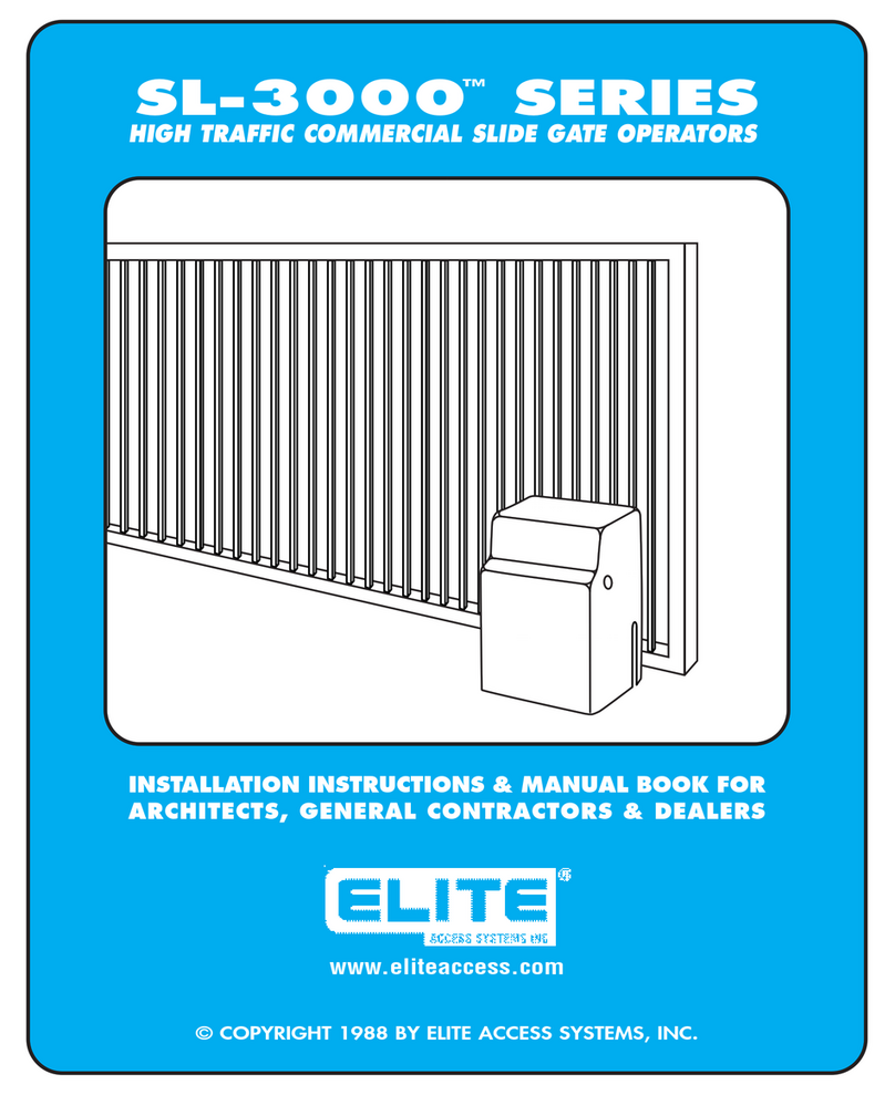 Elite access systems Sl-3000 series installation instructions