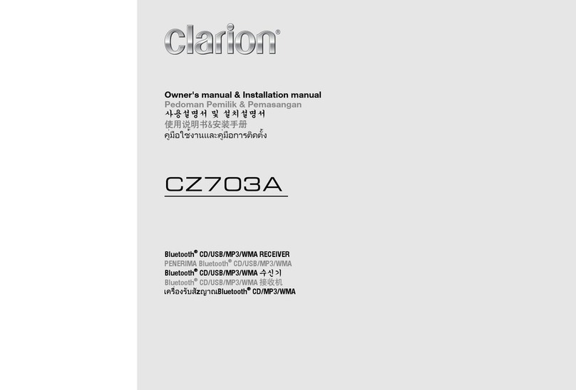 Clarion CZ703A Owner's manual & installation manual Clarion CZ703A Owner's manual & installation manual