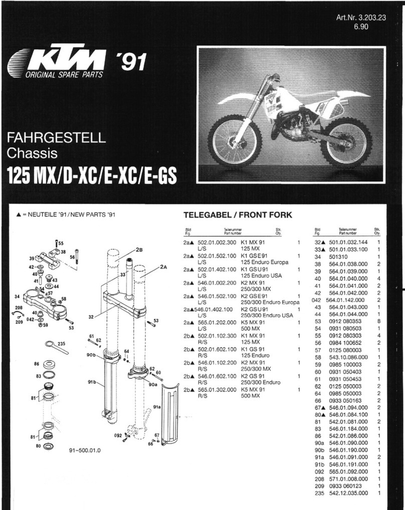 KTM 125 MX User manual