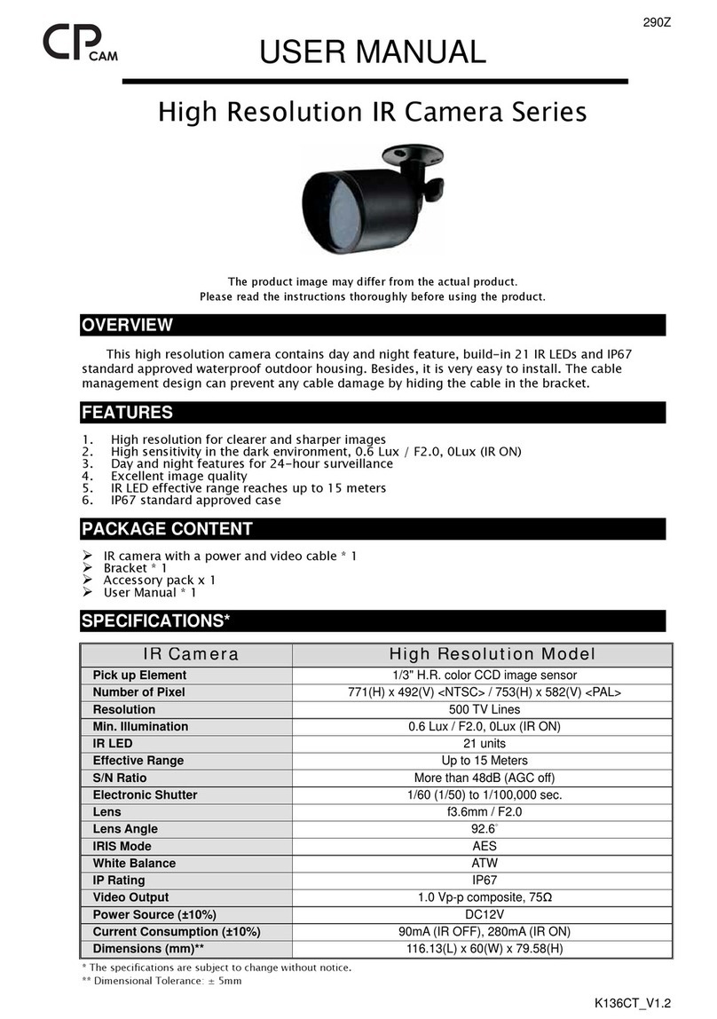 CPcam High Resolution IR Series user manual