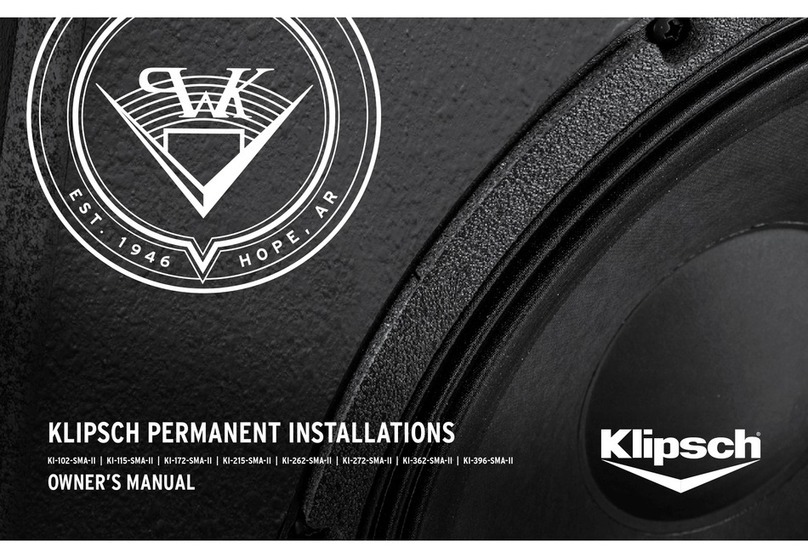 Klipsch KI-102-SMA-I owner's guide